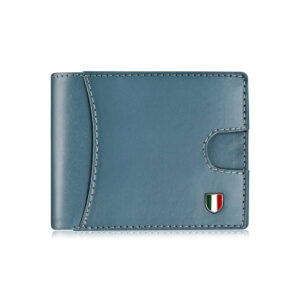 Faux Leather Casual Blue Wallet For Men
